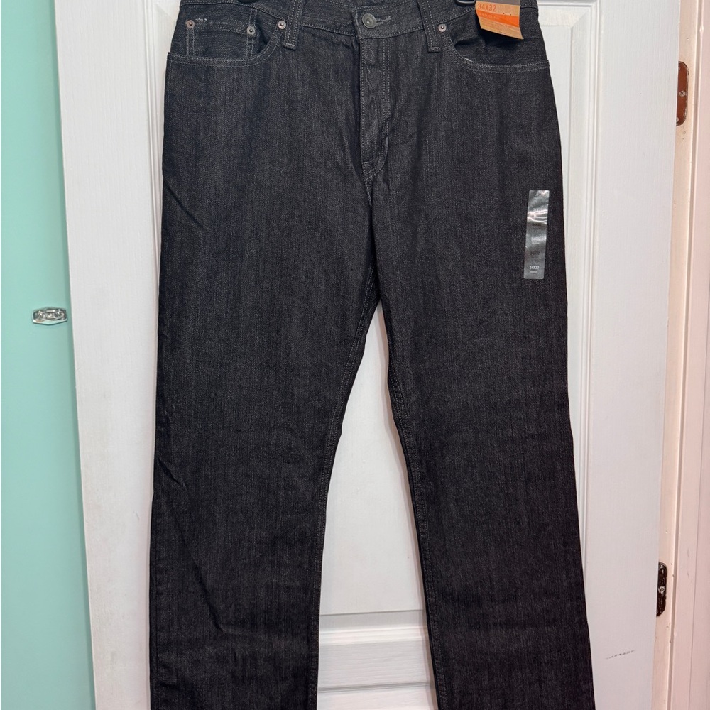 Men's Relaxed Fit Black Jeans